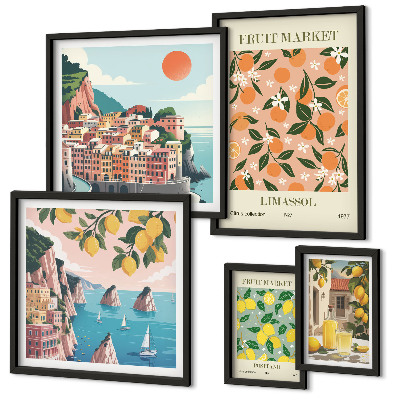 Tableau de décoration murale Marchés de fruits en bord de mer