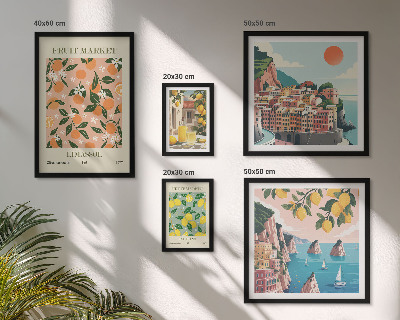 Tableau de décoration murale Marchés de fruits en bord de mer