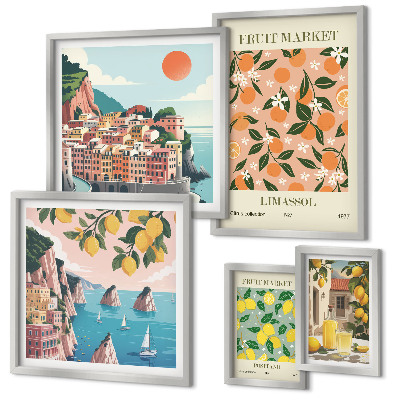 Tableau de décoration murale Marchés de fruits en bord de mer