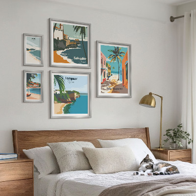 Tableau de décoration murale Plages colorées en bord de mer