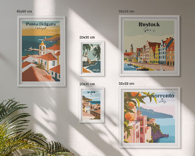 Lot de tableaux encadrés Paysages urbains européens