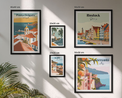 Lot de tableaux encadrés Paysages urbains européens