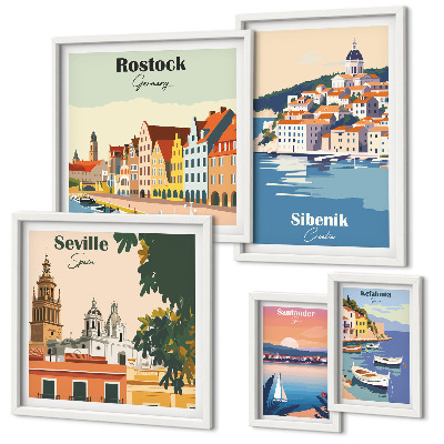 Tableau de décoration murale Paysages des villes côtières