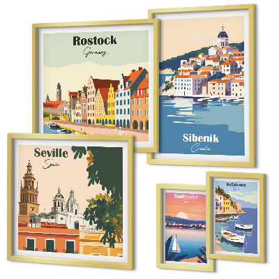 Tableau de décoration murale Paysages des villes côtières