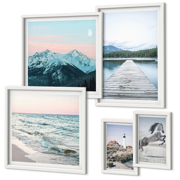 Lot de tableaux encadrés Décorations de paysages naturels