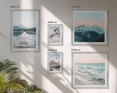 Lot de tableaux encadrés représentant des paysages naturels