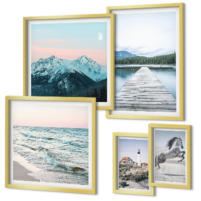 Lot de tableaux encadrés Décorations de paysages naturels