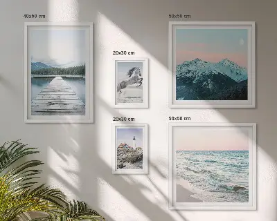 Lot de tableaux encadrés représentant des paysages naturels