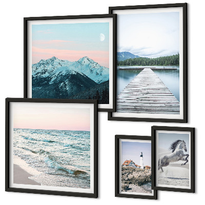 Lot de tableaux encadrés Décorations de paysages naturels