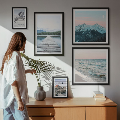 Lot de tableaux encadrés Décorations de paysages naturels