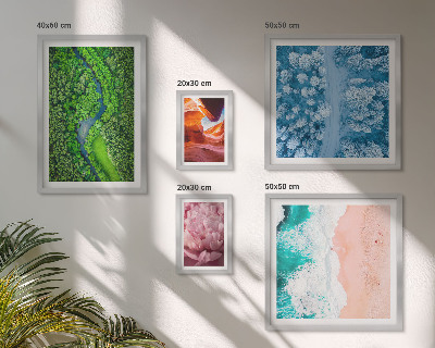 Ensemble de 5 tableaux Paysages verdoyants naturels