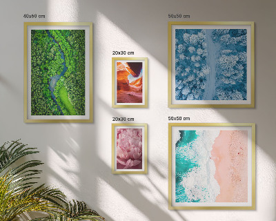 Ensemble de 5 tableaux Paysages verdoyants naturels