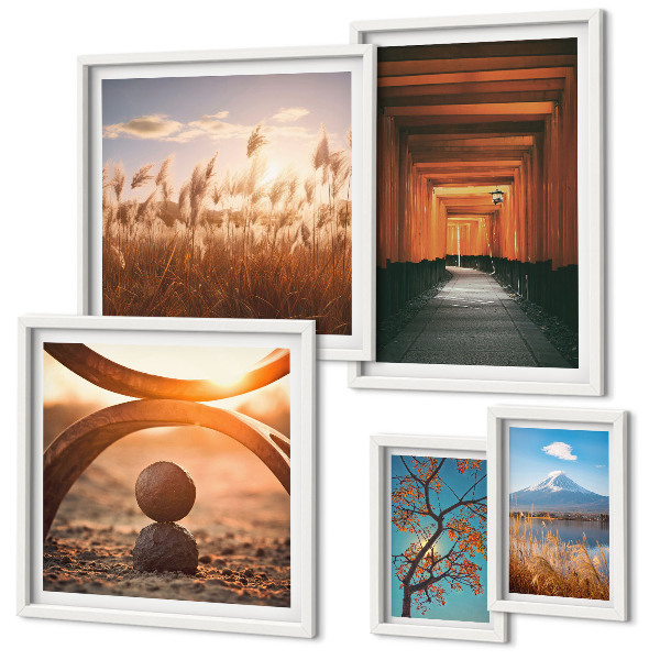 Lot de tableaux encadrés Les paysages zen et tranquilles de la nature
