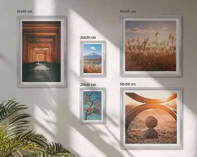 Lot de tableaux encadrés Les paysages zen et tranquilles de la nature