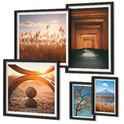 Lot de tableaux encadrés Les paysages zen et tranquilles de la nature