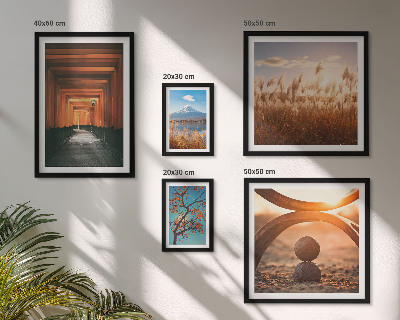 Lot de tableaux encadrés Les paysages zen et tranquilles de la nature