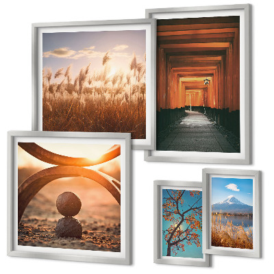 Lot de tableaux encadrés Les paysages zen et tranquilles de la nature