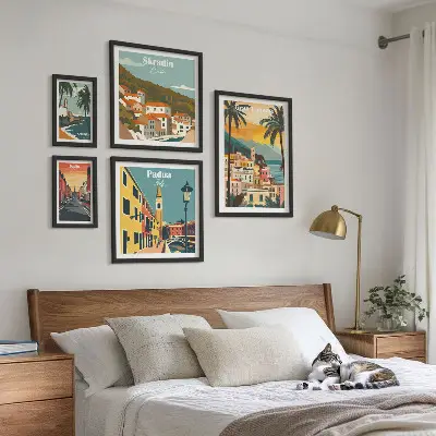 Tableau de décoration murale représentant des paysages de villes européennes