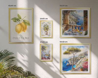 Tableau de décoration murale Des notes d'agrumes dans un style méditerranéen