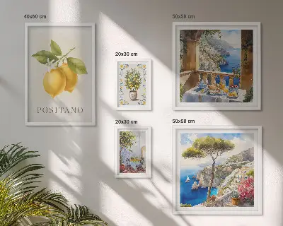 Tableau de décoration murale aux notes d'agrumes dans un style méditerranéen