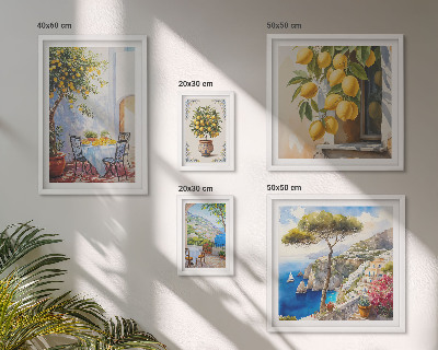 Lot de tableaux encadrés Inspirations d'agrumes au soleil