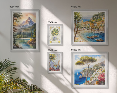 Tableau de décoration murale Paysages de montagnes et vues sur la mer