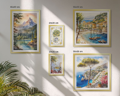 Tableau de décoration murale Paysages de montagnes et vues sur la mer