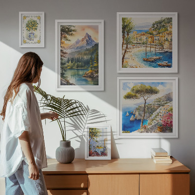Tableau de décoration murale Paysages de montagnes et vues sur la mer
