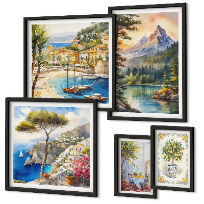 Tableau de décoration murale Paysages de montagnes et vues sur la mer
