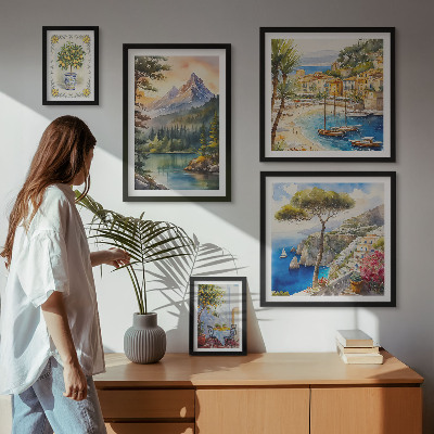 Tableau de décoration murale Paysages de montagnes et vues sur la mer