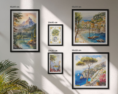 Tableau de décoration murale Paysages de montagnes et vues sur la mer