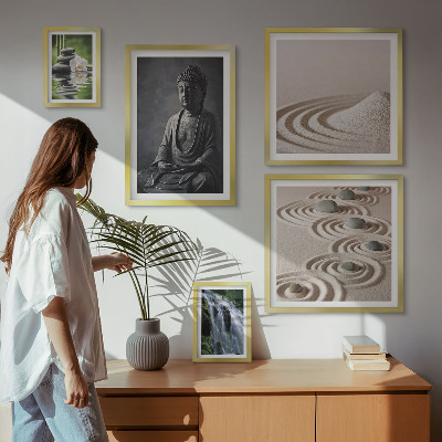 Ensemble de 5 tableaux Thèmes zen relaxants inspirés par la nature