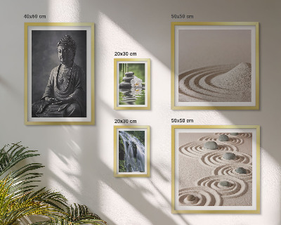 Ensemble de 5 tableaux Thèmes zen relaxants inspirés par la nature