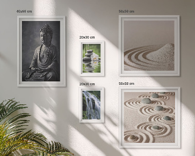 Ensemble de 5 tableaux Thèmes zen relaxants inspirés par la nature