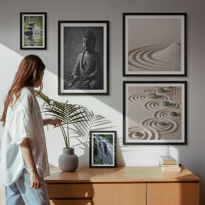 Ensemble de 5 tableaux Thèmes zen relaxants inspirés par la nature