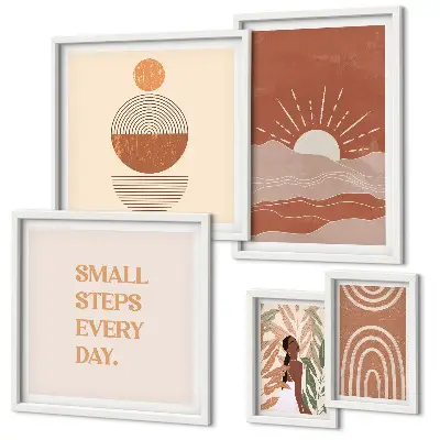 Tableau de décoration murale avec slogans positifs sur la nature et le style bohème