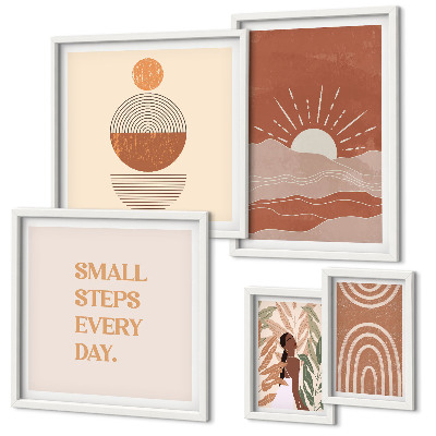 Tableau de décoration murale Slogans positifs sur la nature et le style bohème