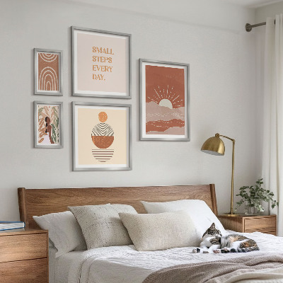 Tableau de décoration murale Slogans positifs sur la nature et le style bohème
