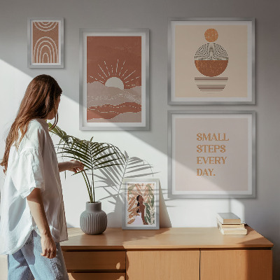 Tableau de décoration murale Slogans positifs sur la nature et le style bohème