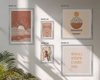 Tableau de décoration murale Slogans positifs sur la nature et le style bohème