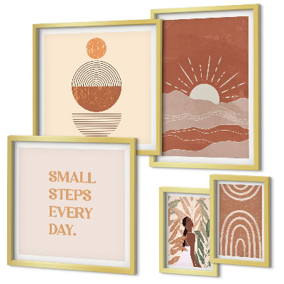 Tableau de décoration murale Slogans positifs sur la nature et le style bohème