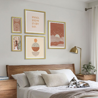 Tableau de décoration murale Slogans positifs sur la nature et le style bohème