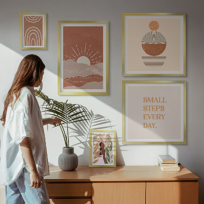 Tableau de décoration murale Slogans positifs sur la nature et le style bohème