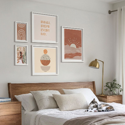 Tableau de décoration murale Slogans positifs sur la nature et le style bohème