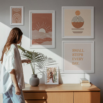 Tableau de décoration murale Slogans positifs sur la nature et le style bohème