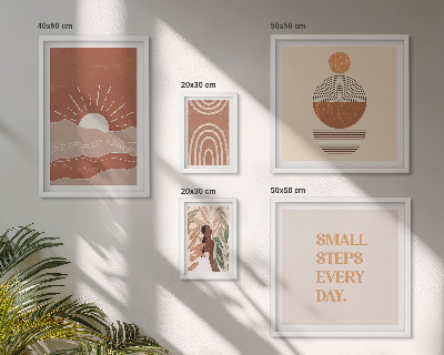 Tableau de décoration murale Slogans positifs sur la nature et le style bohème
