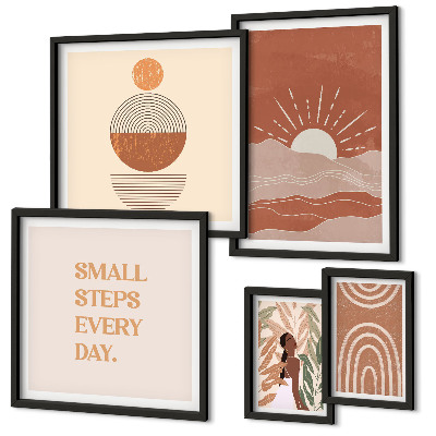 Tableau de décoration murale Slogans positifs sur la nature et le style bohème