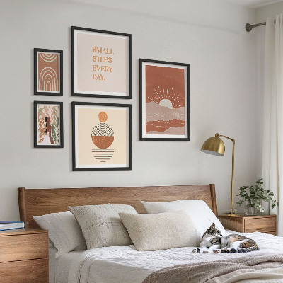 Tableau de décoration murale Slogans positifs sur la nature et le style bohème