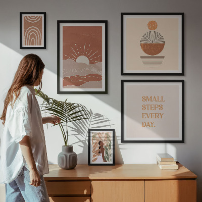 Tableau de décoration murale Slogans positifs sur la nature et le style bohème