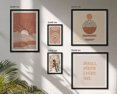 Tableau de décoration murale avec slogans positifs sur la nature et le style bohème